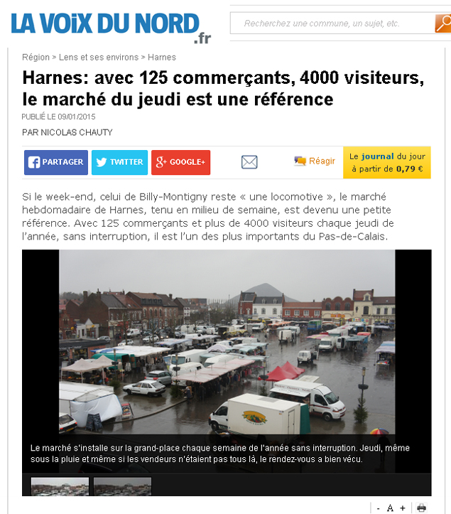 LU SUR LE WEB : le marché d'Harnes, un marché de référence ?_Geomarches