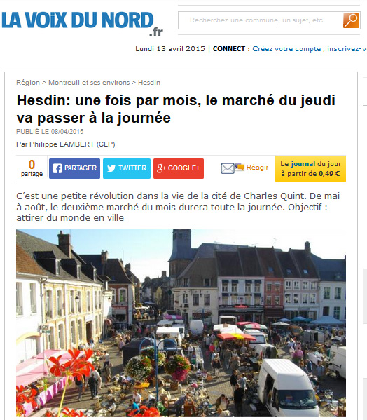 Le marché d'Hesdin passe à la journée