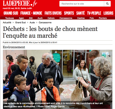 Les déchets sur le marché de Carcassonne_Geomarches